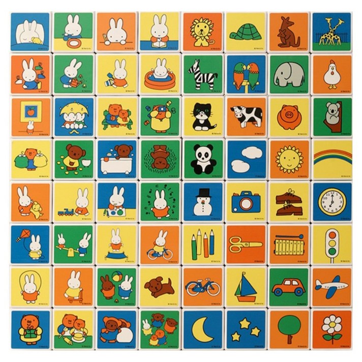 그로우러닝 미피 자석블럭 AB, 유아자석교구 학습교구 장난감 64pcs, 1개