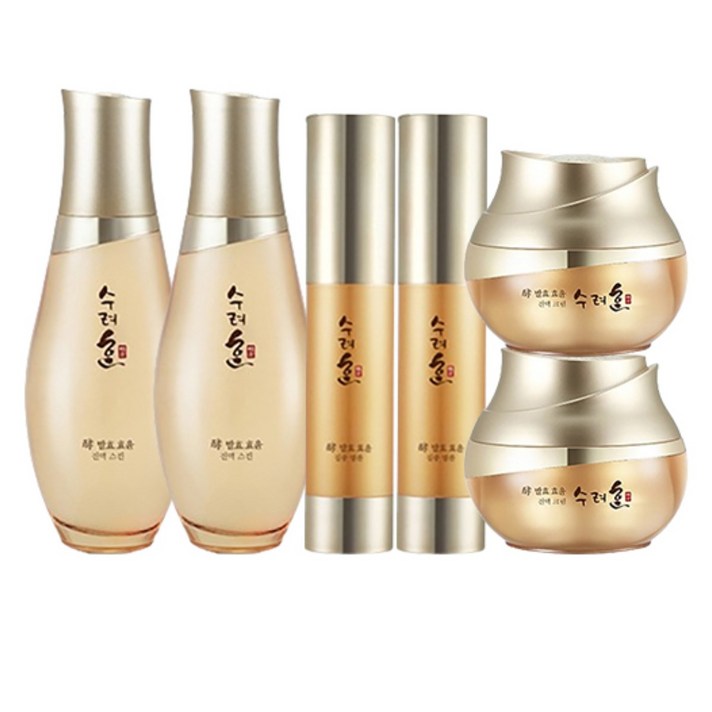 수려한 발효 효윤 스킨 150ml x2  크림 50ml x2  엠플 20ml x2, 1개