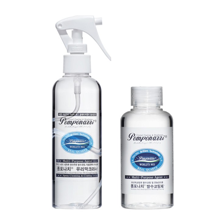폼포나치 유리막크리너 200ml 발수코팅제 100ml 코팅세차세트, 100ml