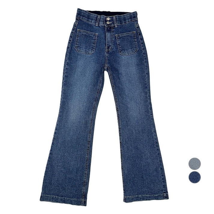 올리브데올리브 여성용 허리밴딩 포켓 부츠컷 팬츠