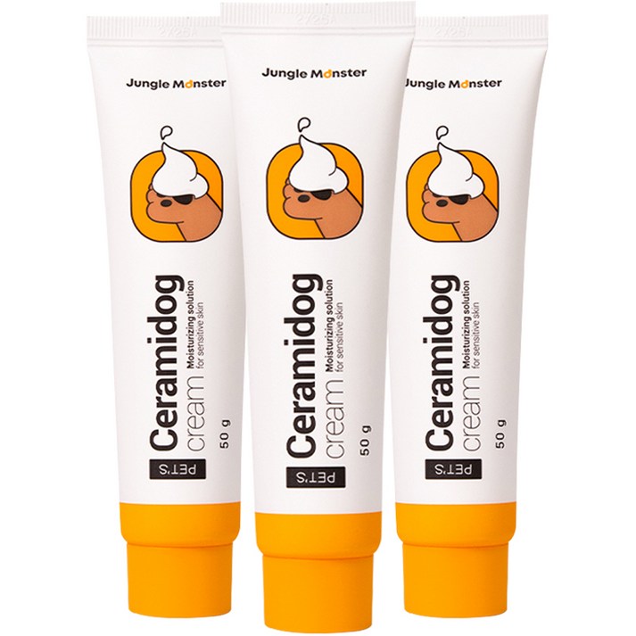 정글몬스터 강아지 세라마이독 피부 진정 보습 연고, 50g, 3개
