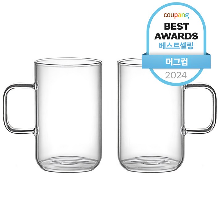 어뮤즈키친 내열유리 머그컵 500ml