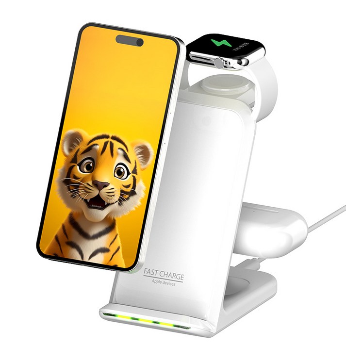 제이원 3in1 23W 멀티 고속 무선 충전기 거치대 애플워치전용