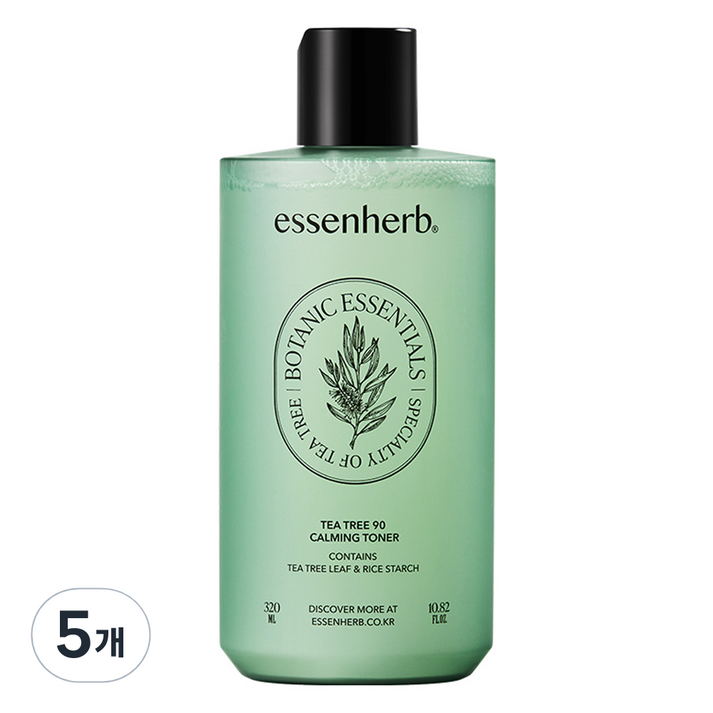 에센허브 티트리 90 카밍 토너, 320ml, 5개