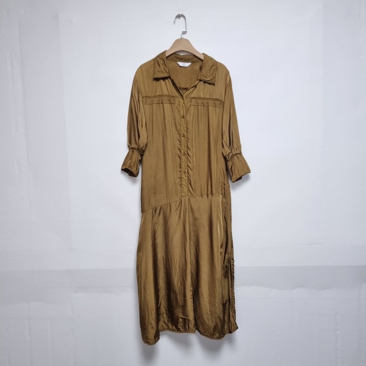 (빈티지)﻿ 오브제 브라운 롱 원피스 (XS)