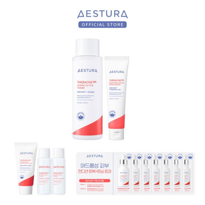 [에스트라] 테라크네365 수딩 액티브 모이스처 라이저 60ml + 하이드로 액티브 토너 200ml