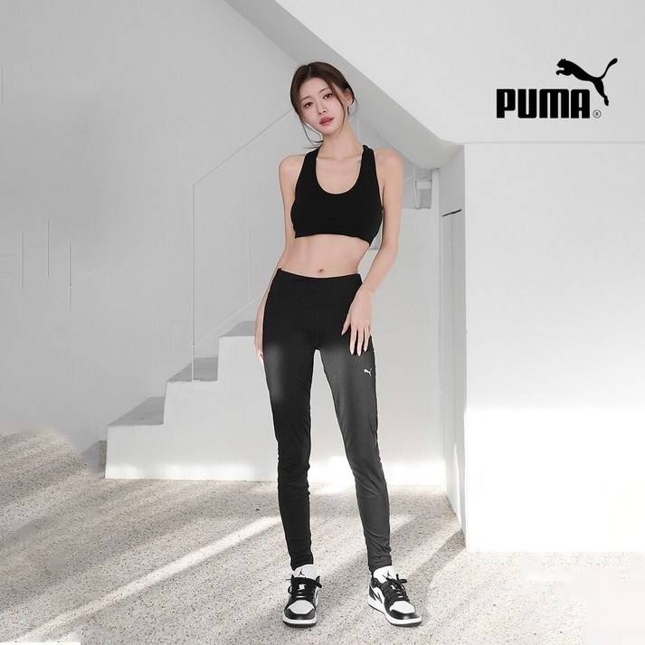 퓨마 런 브러쉬드 풀 타이츠 여성 런닝 레깅스 52243101