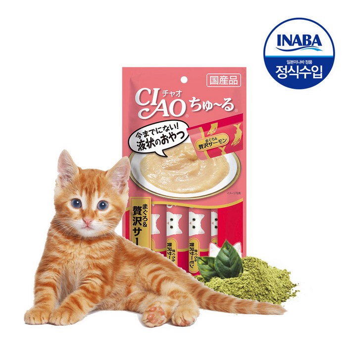 이나바 챠오 츄루 고양이간식 56g, 1개, 참치+연어