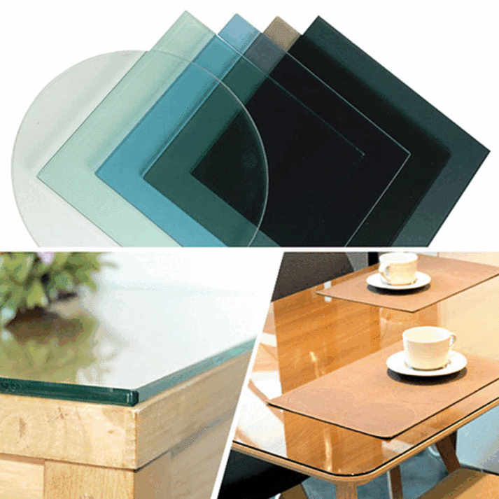 유리키스 강화유리 두께 5T(5mm) 식탁, 책상, 화장대 유리, 투명