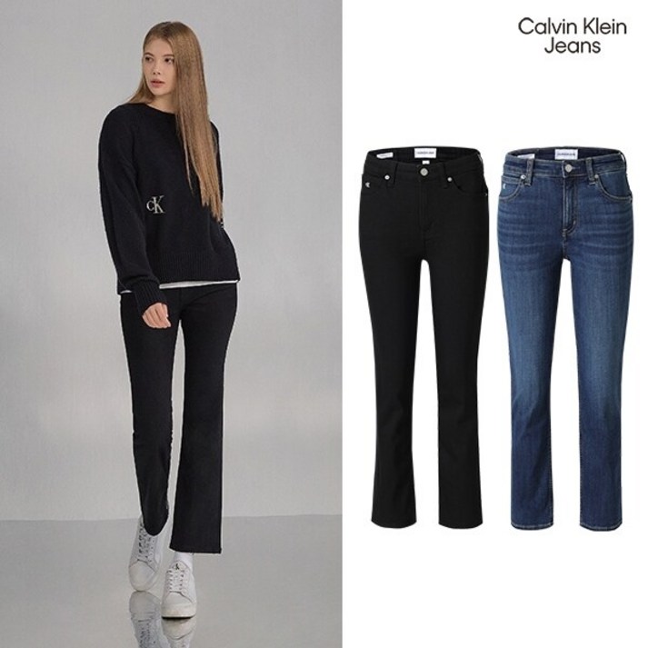 CK JEANS 23SS 캘빈클라인 바디 핏 데님 팬츠 여성 택1