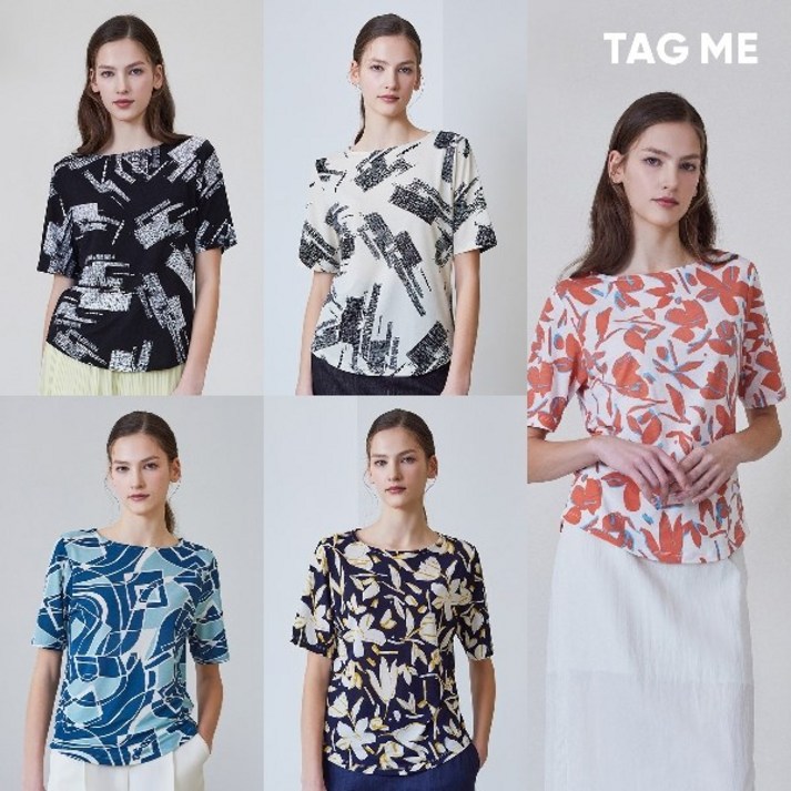 [TAG ME]태그미 25SS 프린트 티블라우스5종