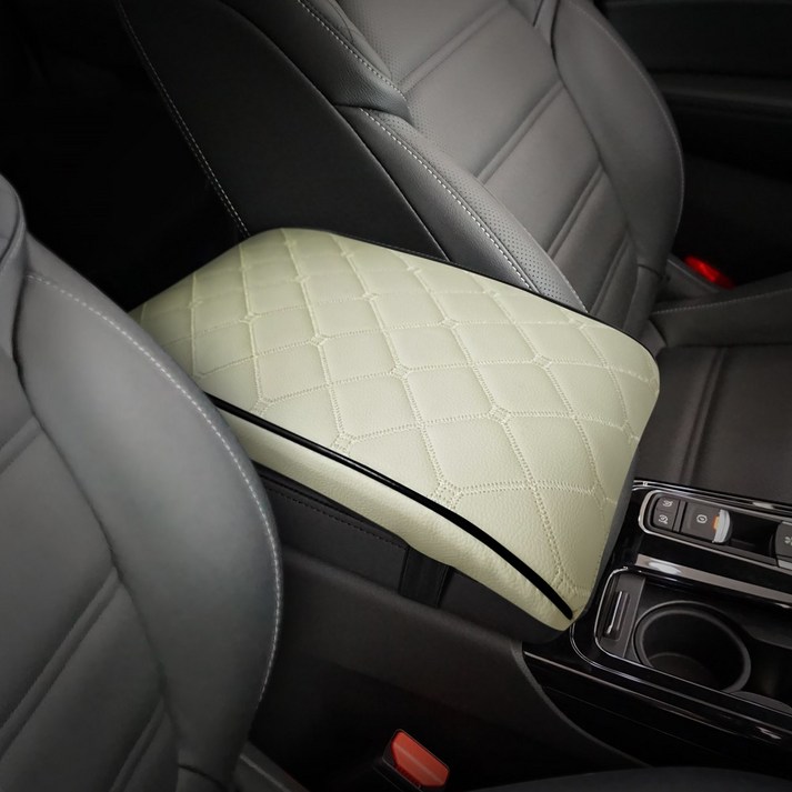 아이빌 뉴SM5 차량용 콘솔쿠션 팔걸이쿠션 자동차쿠션, 1개, 코튼베이지