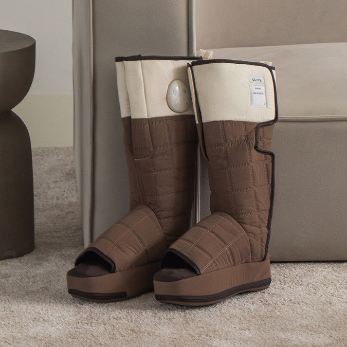 현대큐밍 쉐이퍼 마사지부츠 발바닥마사지기 발마사지기 종아리마사지기, 다크브라운, HQ1C301Z0F