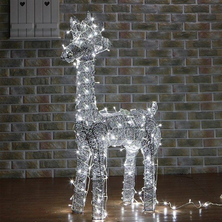 크리스마스트리별장식 LED 반짝반짝 루돌프 사슴 장식(실버)110cm익일출고, 단품, 1개