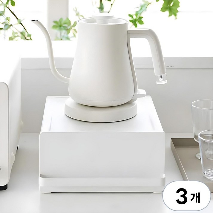 MARCH 철제 슬라이드 수납함, 3개, 퓨어화이트 MARCH 철제 슬라이드 수납함, 3개, 퓨어화이트