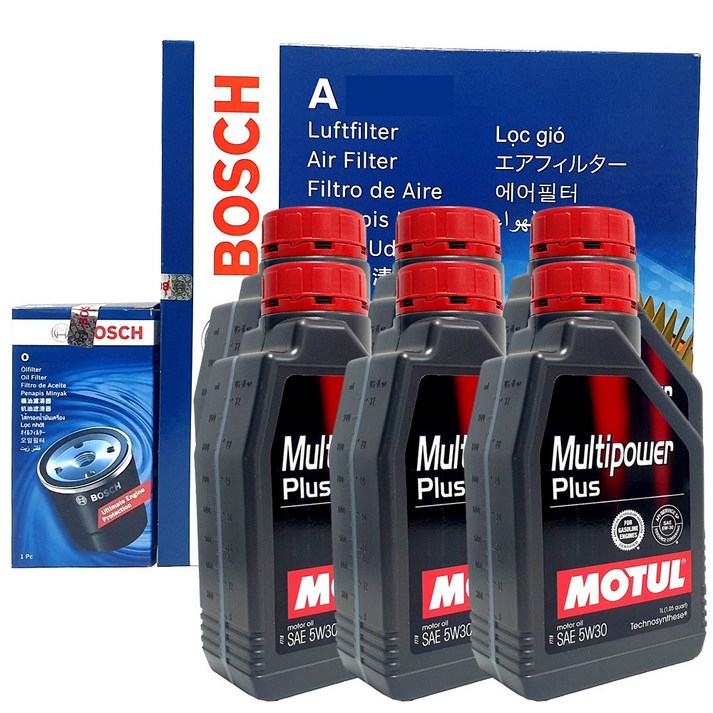 보쉬 그랜져IG 3.0 LPG 엔진오일 교환 셋트 필터 합성유 모튤 O0050A29975W30 6L, 6개, 5W30, 1L 보쉬 그랜져IG 3.0 LPG 엔진오일 교환 셋트 필터 합성유 모튤 O0050A29975W30 6L, 6개, 5W30, 1L