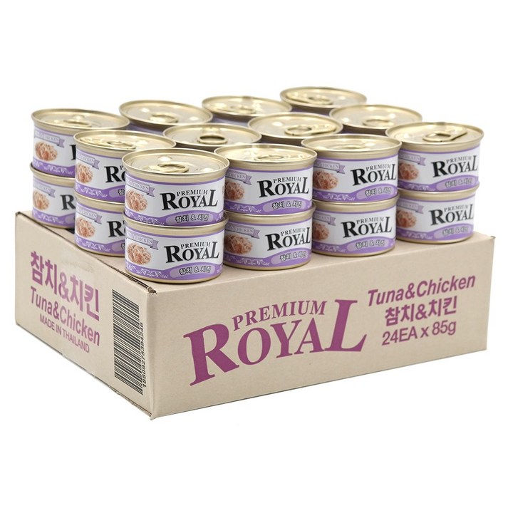 프리미엄 로얄 24개입 고양이 캔 간식 통조림 7가지맛, 85g, 24개, 프리미엄 로얄