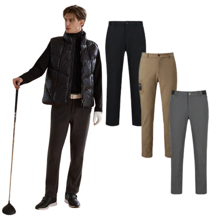 메종 비오비 BOB FW 남성 기모 허리밴딩 골프바지 스판 빅사이즈 캐주얼 팬츠