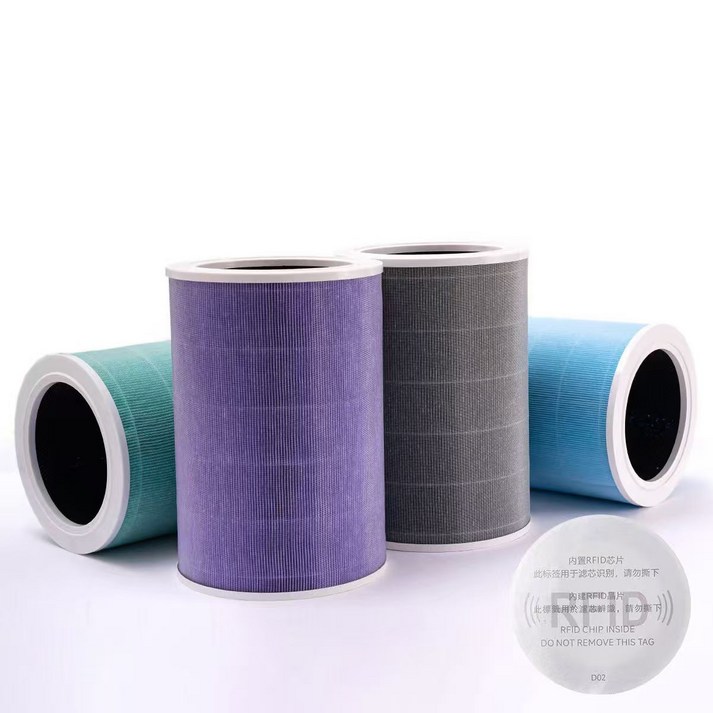 대한우리필터 미지아 공기청정기 필터 미에어 호환 2 2S 2H 3 3H 3C 프로 RFID 포함, 퍼플 헤파 기본형, 1개