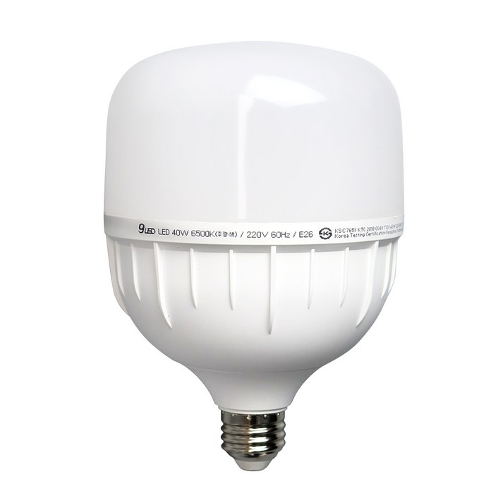 블링 GS LED 전구 삼파장 램프 크림벌브 보안등 공장등 고와트, 40WE26, 1개