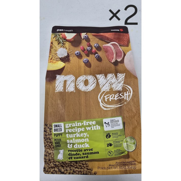 나우프레쉬 퍼피 그레인프리 스몰브리드 건식사료, 1개, 2.72kg, 오리단호박