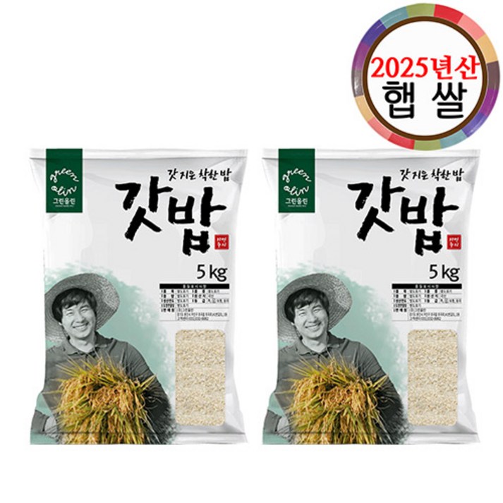 그린올린 2025년산 갓밥 갓쌀 9분도미 5kg x 2봉 / 구분도미 / 쌀눈쌀