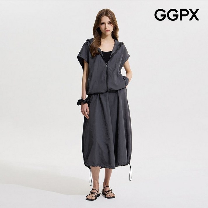 GGPX 후드 집업 베스트 앤 스커트 투피스 GP6ST007F FWA784 RGN043