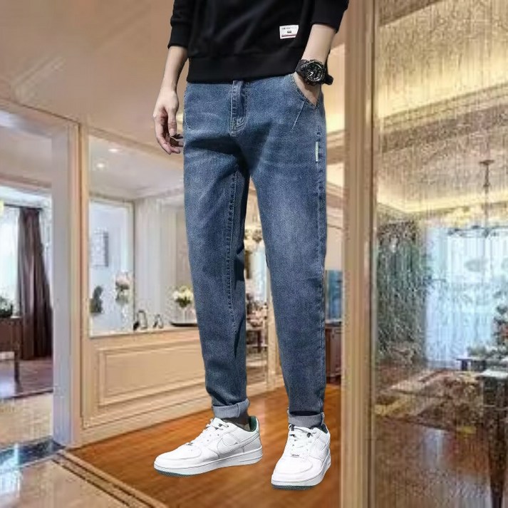 남자 슬림 테이퍼드핏 스판 청바지