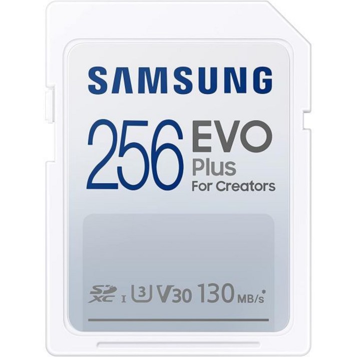 삼성 EVO Plus 풀사이즈 256GB SDXC 카드 130MB s 풀HD 4K UHD UHS I U3 V30 MB SC256K AM
