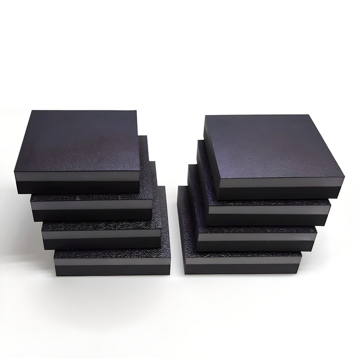 디와이엔텍 고경도 2중 진동 방음 매트, 검은색, 8개