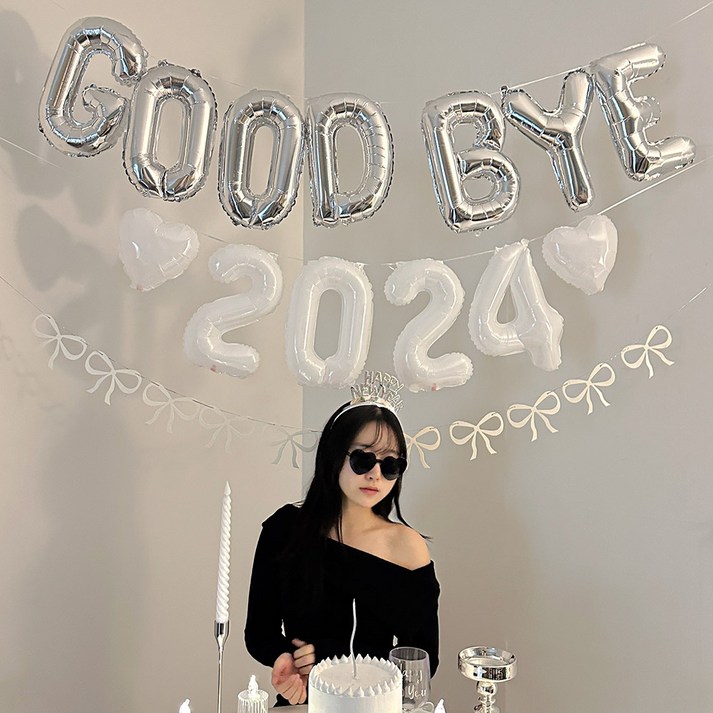 파티몬 연말 홈 파티 소품 굿바이 발레코어 가랜드 풍선 용품 파티몬 연말 홈 파티 소품 굿바이 발레코어 가랜드 풍선 용품