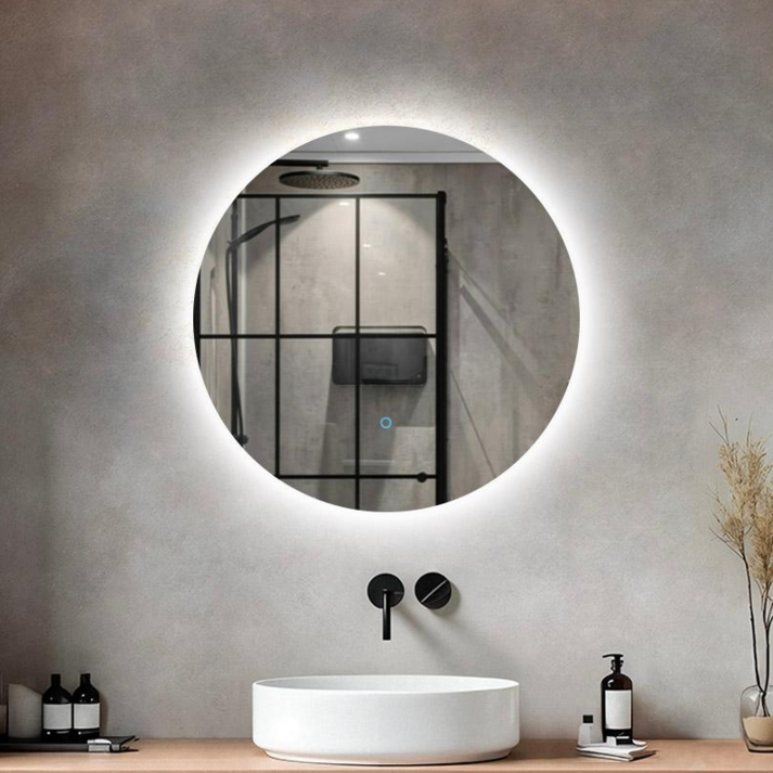 인퍼시스 노프레임 간접조명거울 욕실거울 화장대 LED 터치스위치, 01. 코지 LED 조명 원형 거울 500