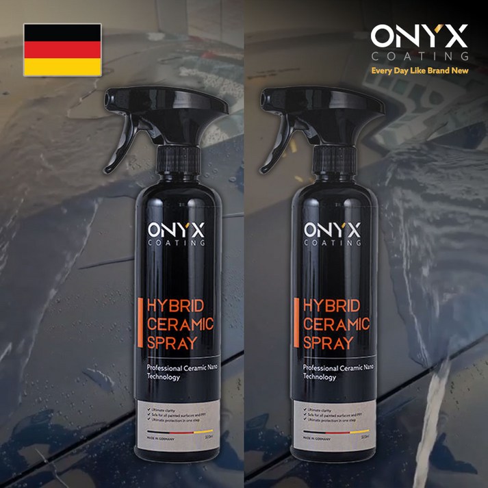 1+1 고광택 차량용 물 왁스 세라믹 코팅제, 2개, 500ml