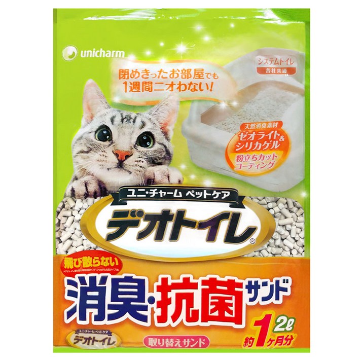 LG유니참 데오토일렛 사막화 방지 소취 향균 고양이 모래, 2L, 1개 - 쇼핑뉴스