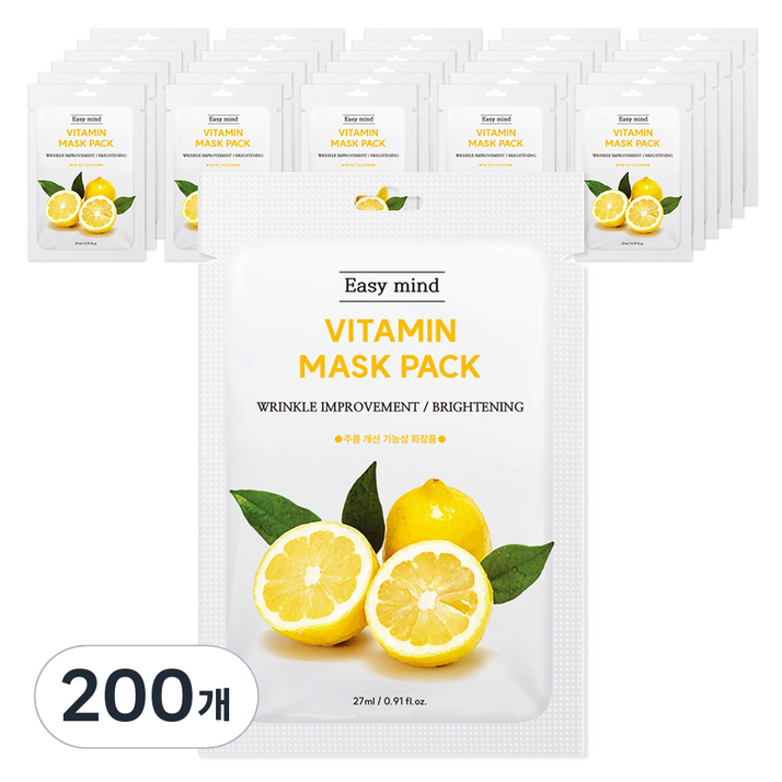 이지마인드 주름개선 마스크팩 비타민, 200개, 1개입