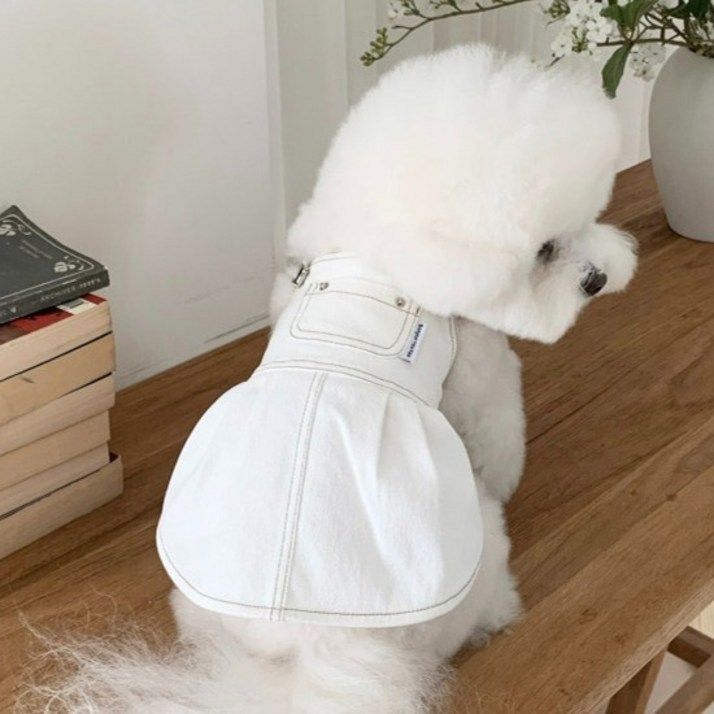 봉쥬르뚜뚜 강아지 POP 데님 오버롤