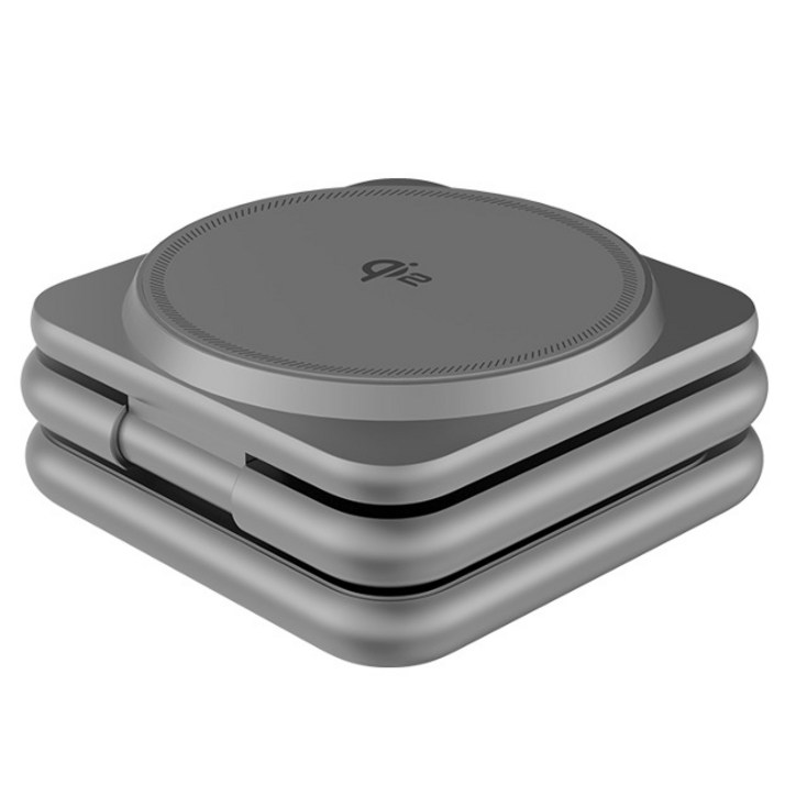 레드빈 더베러 Qi2 3in1 맥세이프 애플워치 5W 무선충전기 CP-P1-Qi2, 스페이스그레이, 1개