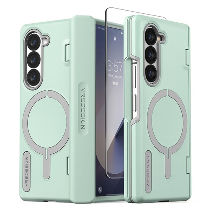 베루스 듀오가드 자동 힌지 보호 맥세이프 휴대폰 케이스  필름 세트