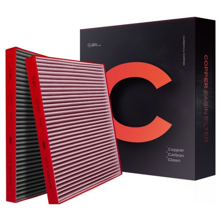 필터포유 필터C 구리 활성탄 자동차 에어컨 필터 토레스 전용, CFCC023, 2개