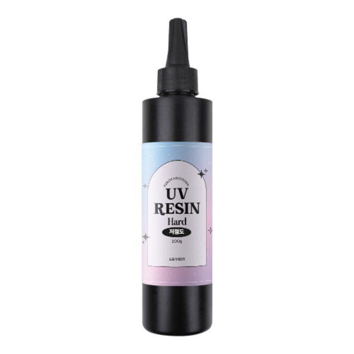 오로라데코덴 3세대 UV 레진 하드 저점도 200g, 1개 오로라데코덴 3세대 UV 레진 하드 저점도 200g, 1개