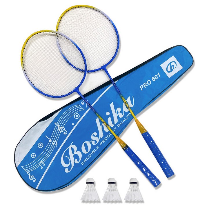 배곧스포츠 배드민턴 라켓셔틀콕3개라켓가방세트, BLUE, 1세트