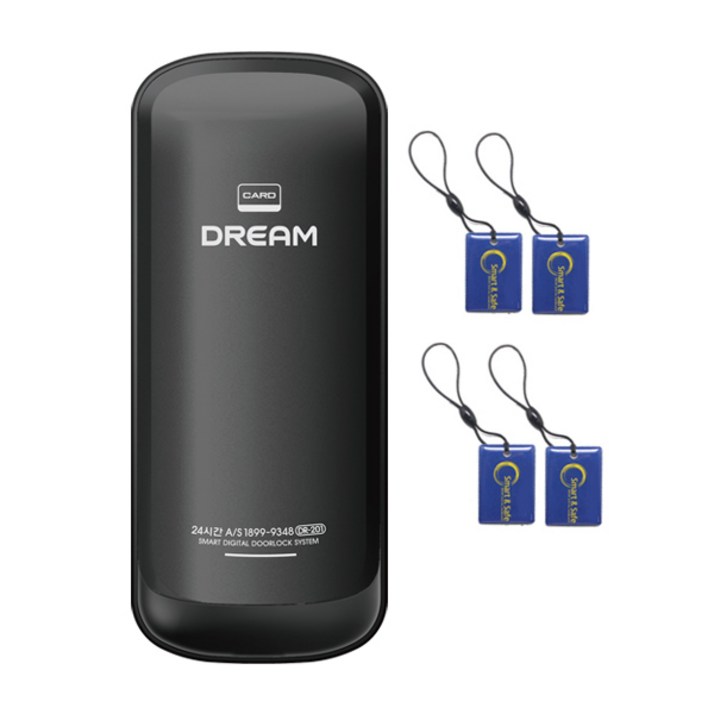 드림 스마트 디지털 도어락 DR-201 + 카드키 4p + 건전지 4p 세트
