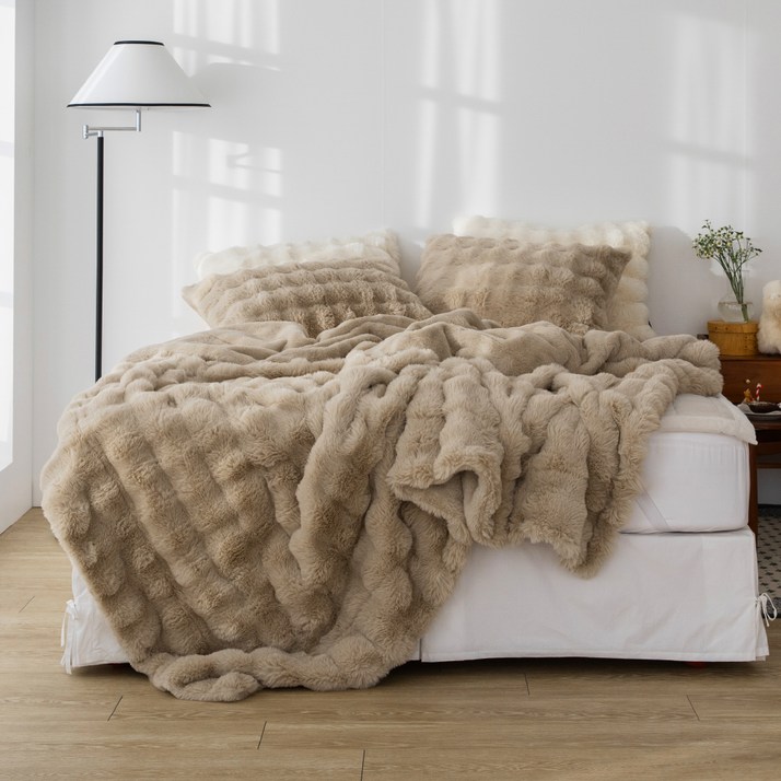 헬로우슬립 구름 밍크퍼 극세사 이불 겸 담요