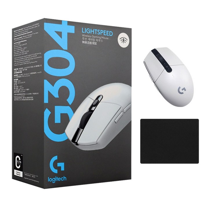 로지텍 G304 LIGHTSPEED 게이밍 무선 마우스 병행 정품박스 + 스토리링크 마우스패드