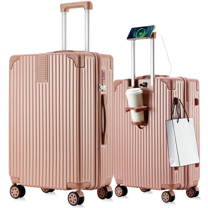 3년AS 초경량 기내용 캐리어 20인치 24인치 28인치 360도 조용한 바퀴 USB충전 다기능 대용량 여행용가방