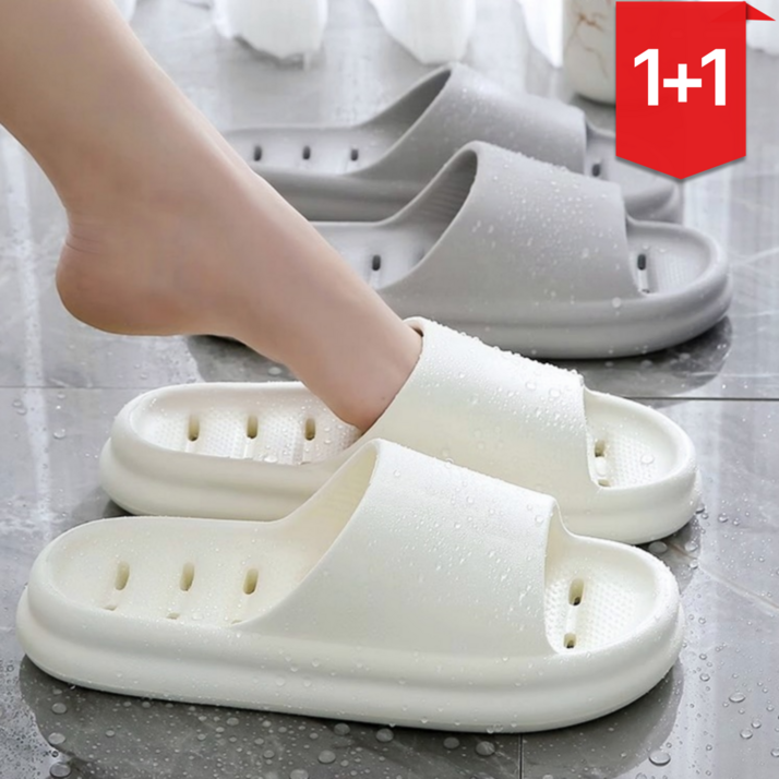 린플 11 욕실화 욕실 실내화 화장실 미끄럼방지 슬리퍼, 그레이 M  크림 S, 2개