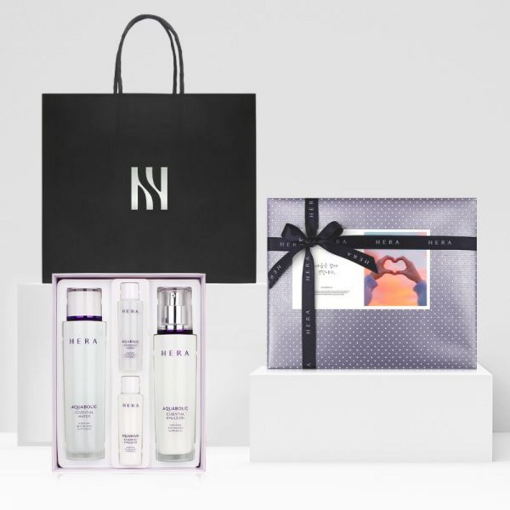 헤라 아쿠아볼릭 2종 선물포장세트 기획 기초화장품 어머니 명절 부모님 선물