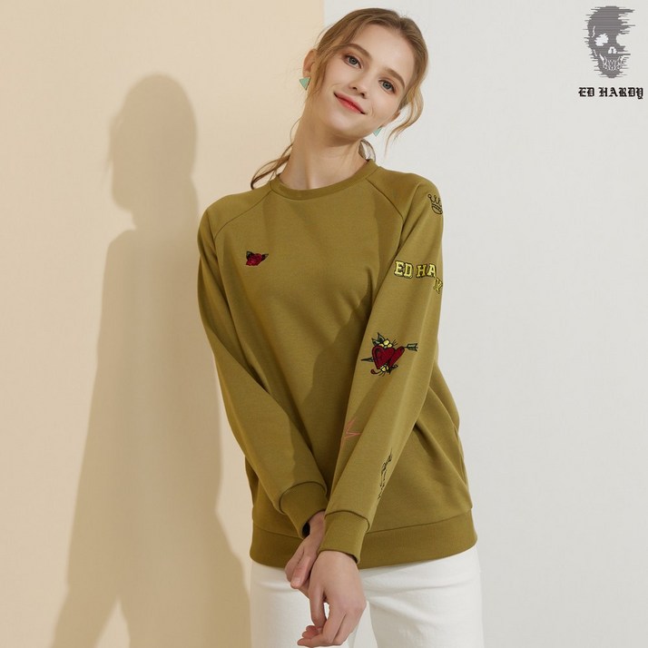 에드하디 여성 아트웍 맨투맨 여자매투맨 라운드티 데이트룩 맨투맨코디 캐주얼티셔츠