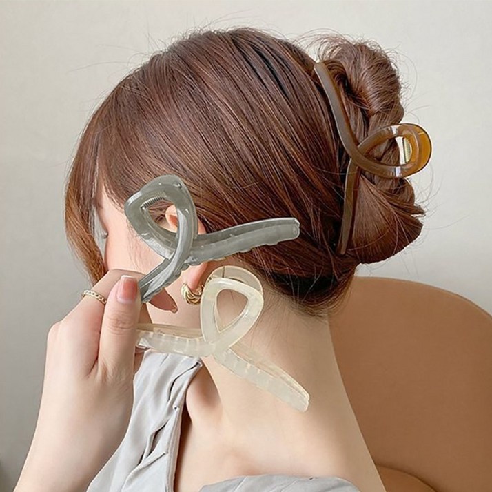 로안제이 13cm 대형 시럽컬러 헤어 집게핀 3종 세트