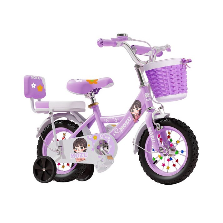 BLACK K7 자전거 공주 네발 소학생 미니 접이식 자전거